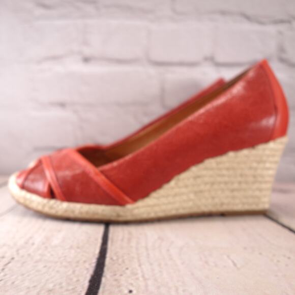 Nurture Women's Size 8M Peep Toe Espadrille Wedge Heel Shoe #371 - Picture 2 of 11